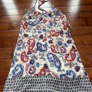NWT Nordstrom Rack White Paisley Printed Dress, size medium